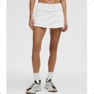 NWT Lululemon Pace Rival Mid-Rise Skirt White